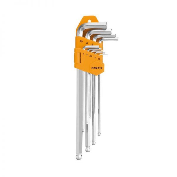 Hand Tools - Άλλεν μπίλιας σετ 9τεμ. πολύ μακρύ Νο1,5-10mm